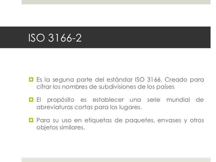 ISO 3166 y sus subdivisionesISO 3166 y sus subdivisiones