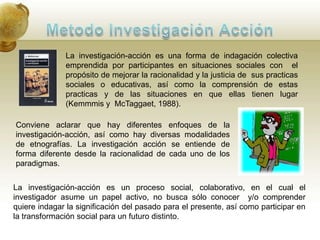  Hay que comprometerse con la mejora.Actuación y Valoración de los ResultadosCarácter ParticipativoCambio SocialÁmbito Educativo1970Gran BretañaIdeas EducativasPracticasProfesor Investigador