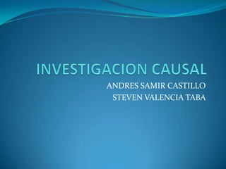 ANDRES SAMIR CASTILLO
 STEVEN VALENCIA TABA
 