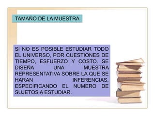 DISEÑO DEL ESTUDIOUNIVERSOSE REFIERE, AL GRUPO DE ELEMENTOS O POBLACION DE PROYECTO PARA LA SERAN VALIDOS O GENERALIZABLES LOS HALLAZGOS DE LA INVESTIGACION.