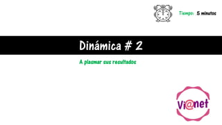 Dinámica # 2
Tiempo: 5 minutos
A plasmar sus resultados
 
