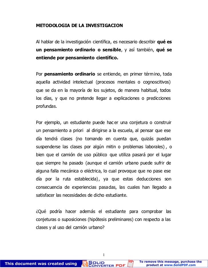 PENSAMIENTO CIENTIFICO