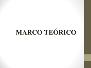  



    MARCO TEÓRICO
 