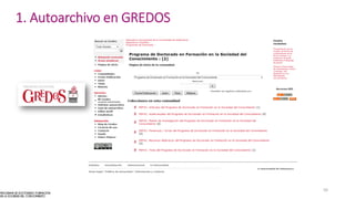 50
1. Autoarchivo en GREDOS
 