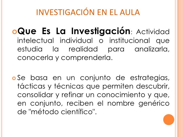 Investigacion en el aula 2