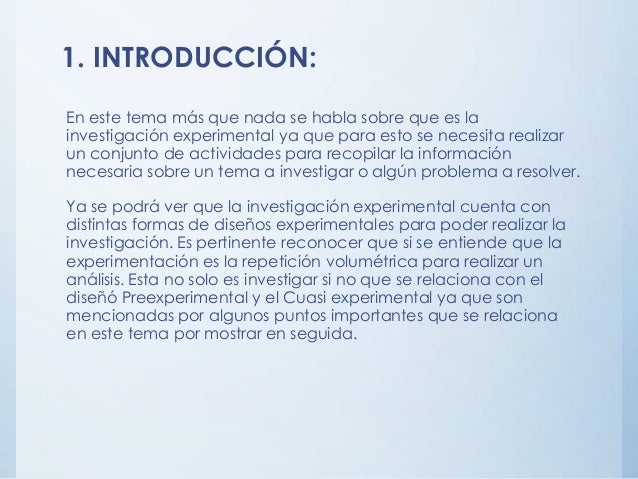 Investigacion experimental