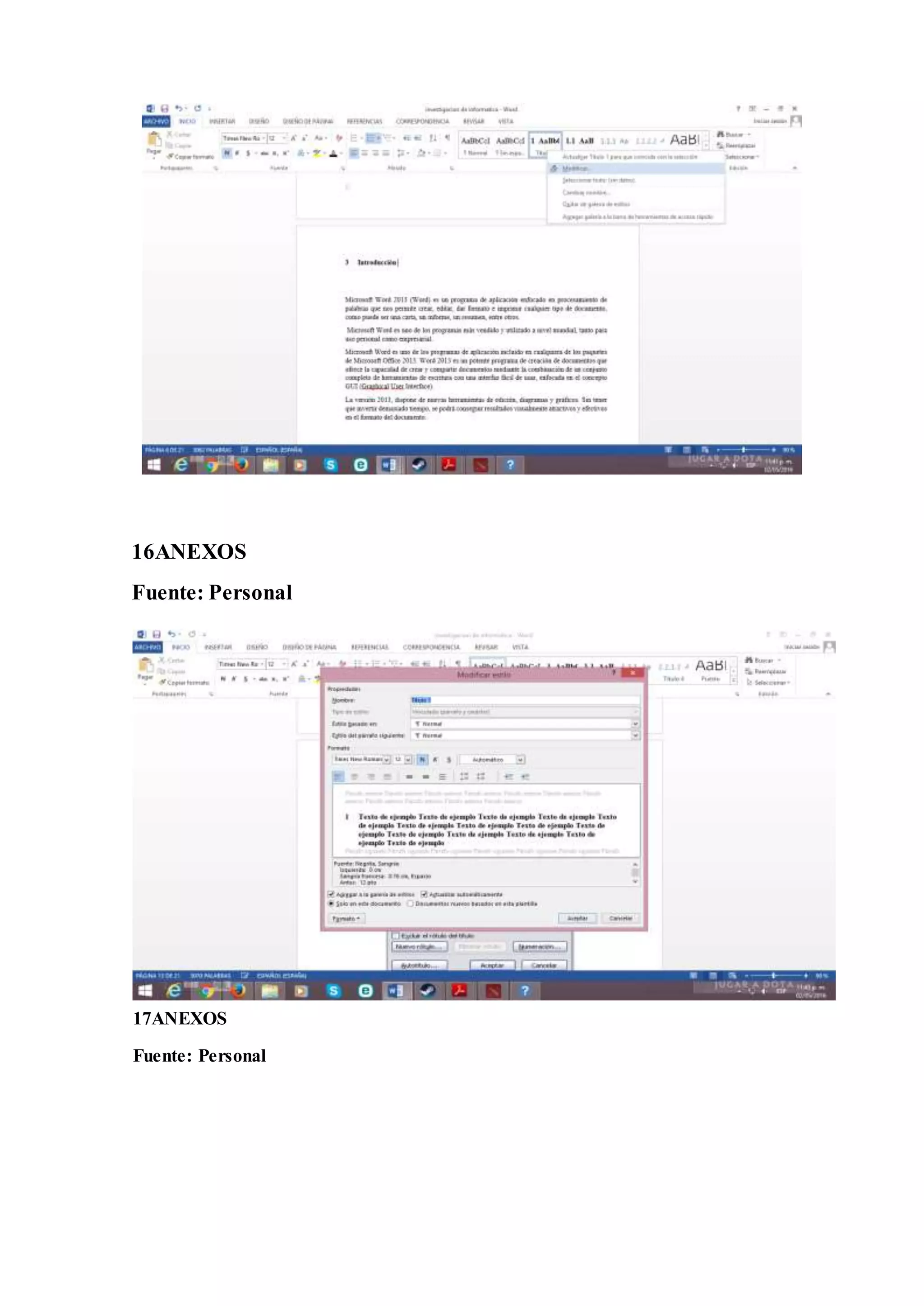 16ANEXOS
Fuente: Personal
17ANEXOS
Fuente: Personal
 