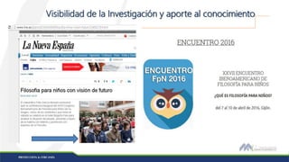 Visibilidad de la Investigación y aporte al conocimiento
 