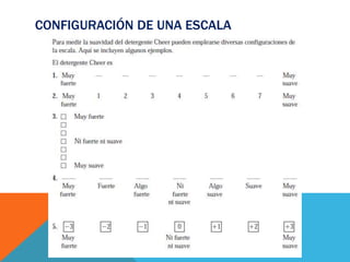CONFIGURACIÓN DE UNA ESCALA
 