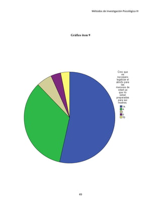 Métodos de Investigación Psicológica III
Gráfico ítem 9
49
 