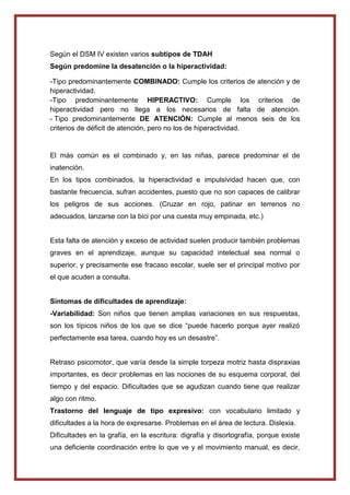 Investigacíon del TDAH