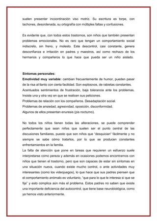 Investigacíon del TDAH