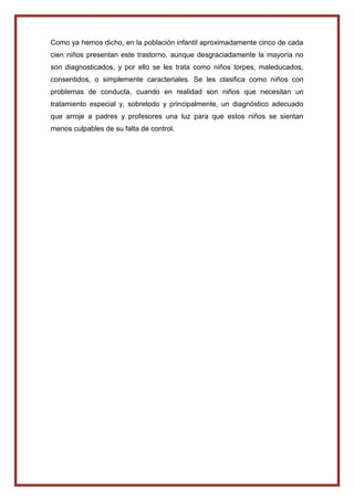 Investigacíon del TDAH