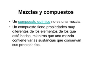 Investigacion sobre las MEZCLAS