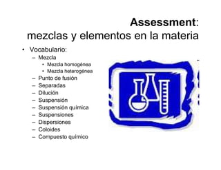 Investigacion sobre las MEZCLAS