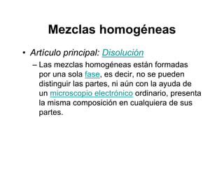 Investigacion sobre las MEZCLAS