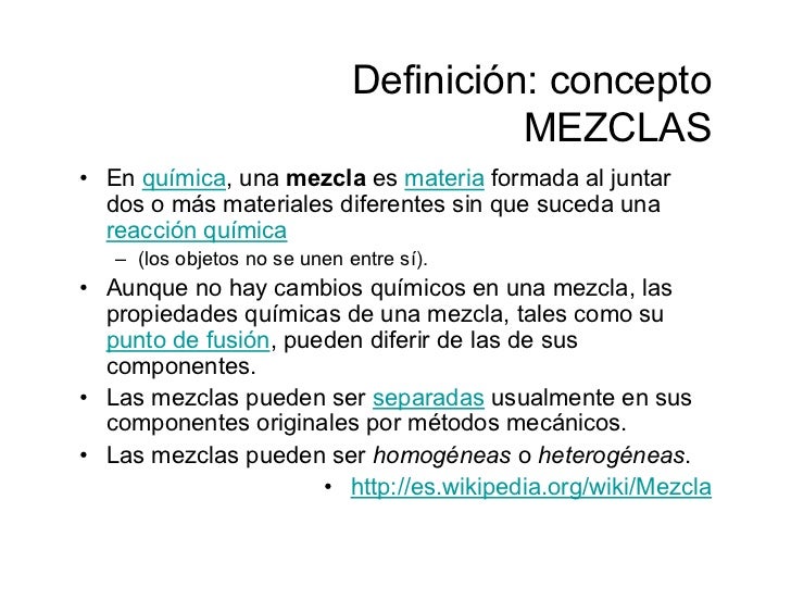 Que Significa Mezcla En Quimica buick