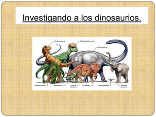 Investigando a los dinosaurios. 