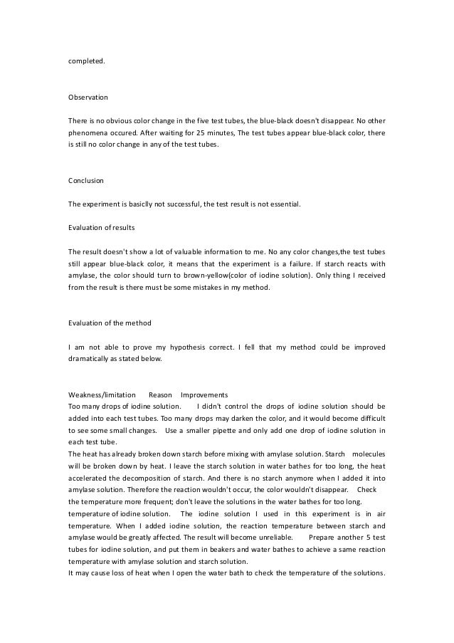 investigate concentration of amylase essay The effect of temperature and amylase concentration on the reaction of on starch concentration from anti essays investigate both the effect that. investigate concentration of amylase essay The effect of temperature and amylase concentration on the reaction of on starch concentration from anti essays investigate both the effect that.