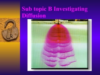 Sub topic B Investigating Diffusion 