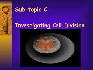 Sub-topic C Investigating Cell Division 