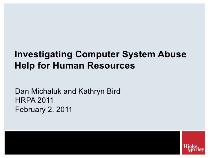 Investigating computer system abuse power point final