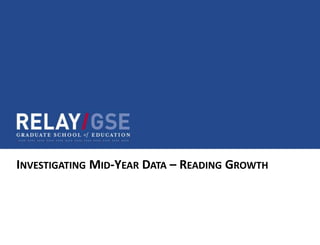 INVESTIGATING MID-YEAR DATA – READING GROWTH
 