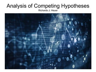 Analysis of Competing Hypotheses
Richards J. Heuer
 