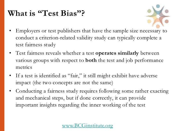 Investigating Test Bias (Overview)