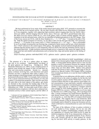 D RAFT VERSION A PRIL 12, 2011
                                               Preprint typeset using LTEX style emulateapj...