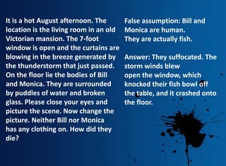 Case Analysis (Riddles) | PPTX