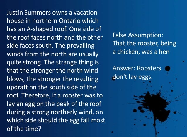 Case Analysis Riddles