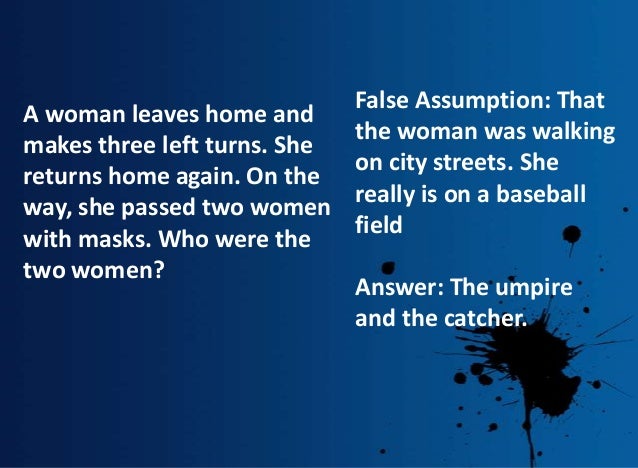 Case Analysis Riddles