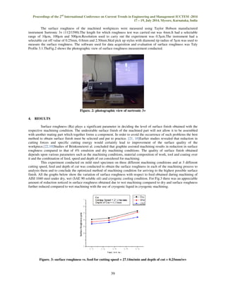 INVESTIGATION OF SURFACE ROUGHNESS IN MACHINING OF AISI 1040 STEEL | PDF