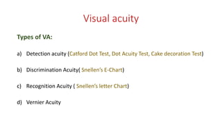 Detection Acuity Examples Investigative Optometry | PPTX