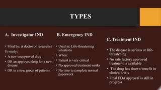 Investigational New Drug (IND) Applications and Processes | PPTX