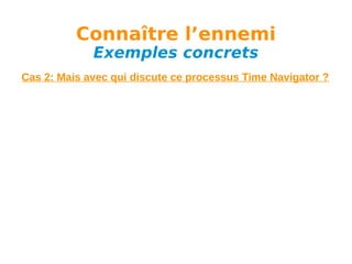 Connaître l’ennemi
Exemples concrets

Cas 2: Mais avec qui discute ce processus Time Navigator ?

 