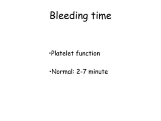 Investigation in hematology | PPT