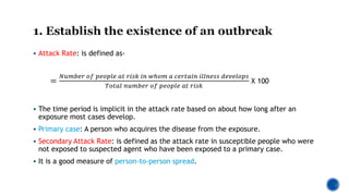 Investigation of an epidemic | PPTX