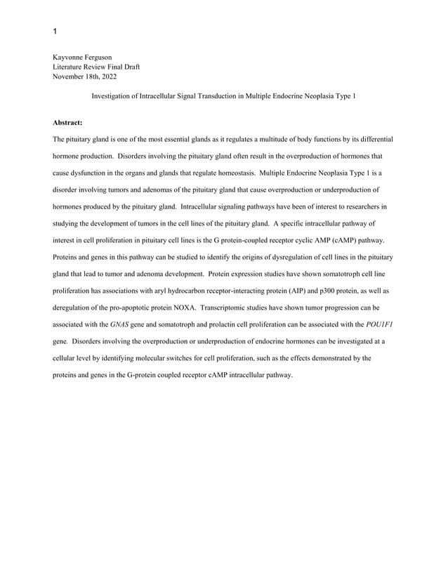 Investigation of intracellular signal transduction in multiple