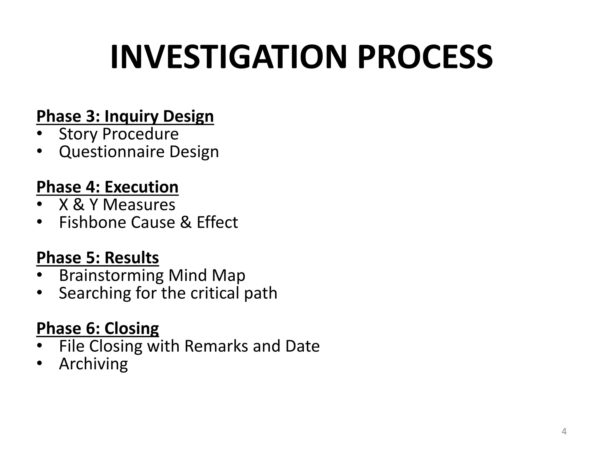 Investigation process | PPT