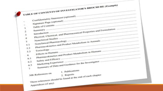 Investigator Brochure Example.pdf IINVESTIGATOR'S brochure and its articles | PDF