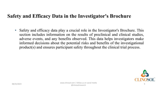 Investigator's Brochure - The Road Map for Investigators | PPTX ...