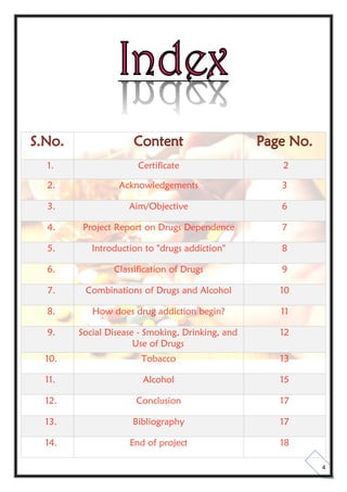 Drug Addiction Project.pdf Debesh's Investigatory Project On Drugs Addiction | PDF