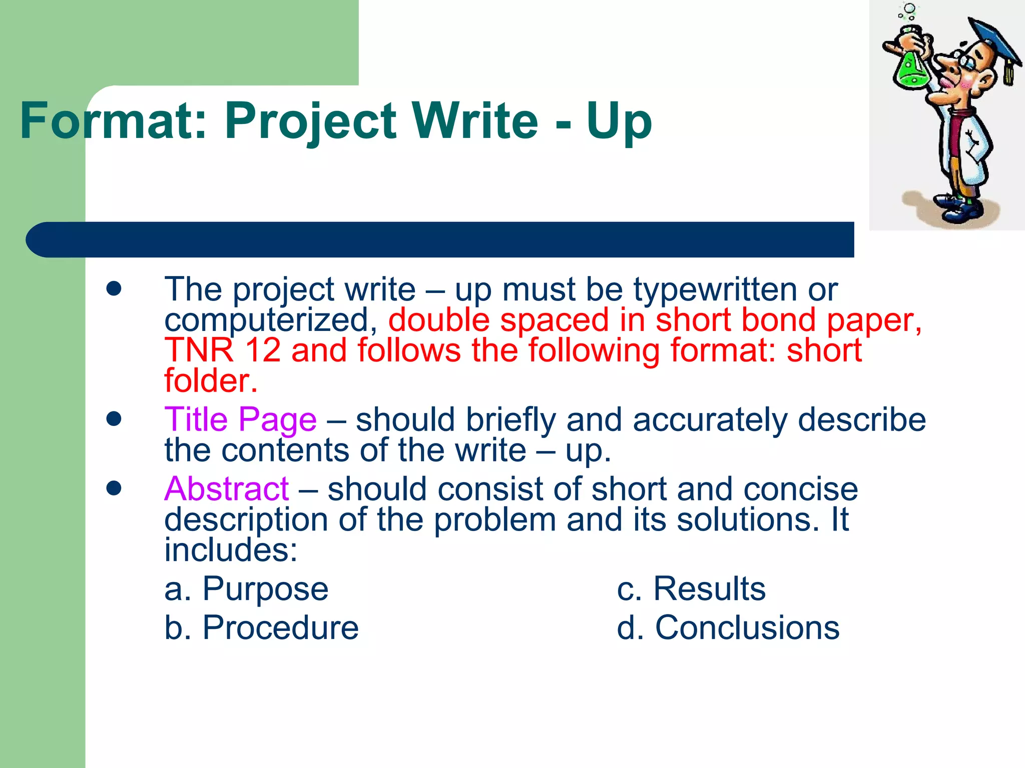 Investigatory project parts | PPT
