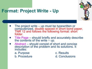 Investigatory project parts | PPT
