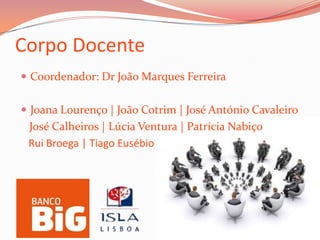 Especialização do sectorObjectivosAbordar temas que requerem um grande conhecimento técnico, permitindo a análise dos mais importantes instrumentos de investimento em bolsas internacionais