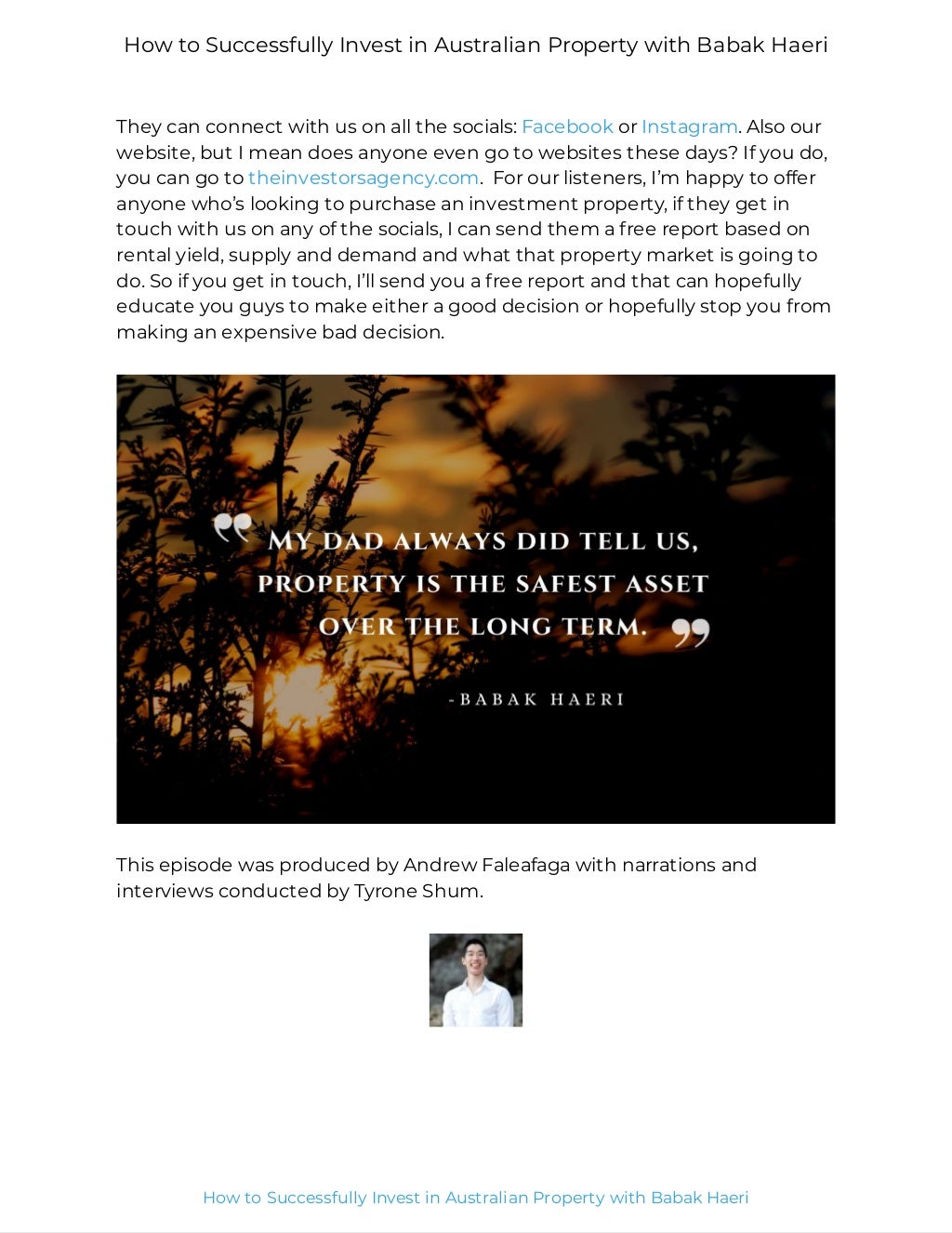 How To Be A Successful Property Investor Whilst Directing