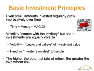 Investing for Your Future 1 Basic Concepts and Investment Products | PDF