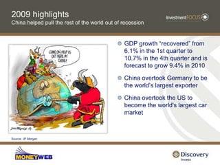 The US market has recovered astonishingly quickly…..Source:  Macquarie Research; Quarterly Strategy, 27 January 2010